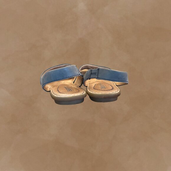 Børn “Trang” Navy Blue Distressed Leather Slingback Sandals — Women’s 9M 🌊👡 - Picture 3 of 4
